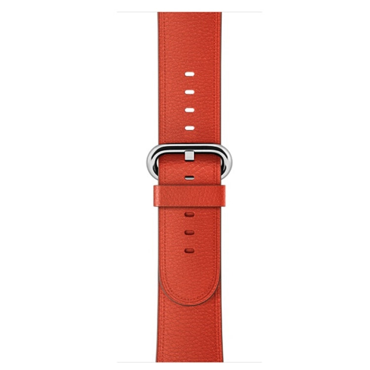 Classic Button Leather Wrist Strap Watch Band for Apple Watch Series 3 & 2 & 1 42mm(Orange) by bashfashion