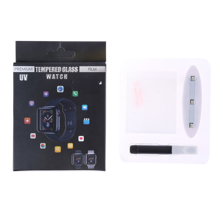 UV Liquid Curved Full Glue Full Screen Tempered Glass for Apple Watch Series 6 / 5 / 4 / SE 3 / SE 2 / SE 1 44mm by bashfashion