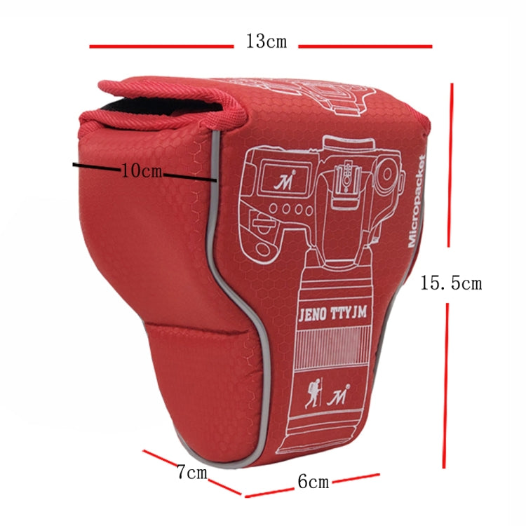 Waterproof Camera Bag Case Cover for Canon EOS M100 / M50 / M10 / M6 / M5 / M3(Red) by Richwell