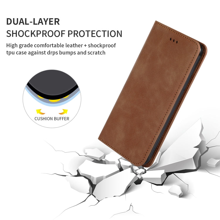 For iPhone 11 Pro Retro Skin Feel Business Magnetic Horizontal Flip Leather Case(Brown) by bashfashion