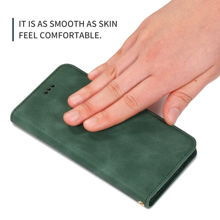 For iPhone 11 Retro Skin Feel Business Magnetic Horizontal Flip Leather Case (Army Green) by bashfashion