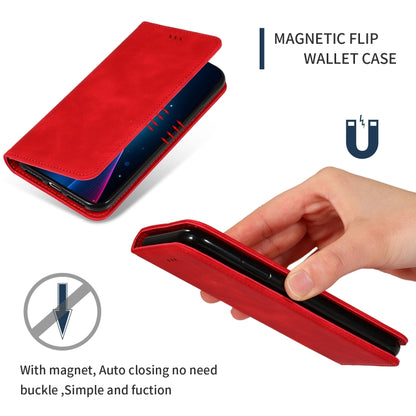 For iPhone 11 Pro Max Retro Skin Feel Business Magnetic Horizontal Flip Leather Case (Red) by bashfashion