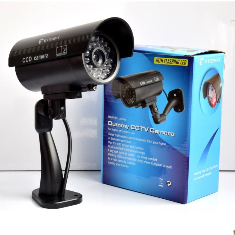 IP66 Waterproof Dummy CCTV Camera With Flashing LED For Realistic Looking for Security Alarm(Silver) by bashfashion