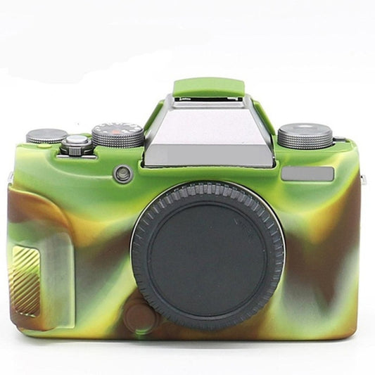Richwell Soft Silicone TPU Skin Body Rubber Camera Case Bag Full Cover for Fujifilm Fuji X-T100 Digital Camera(Camouflage) by Richwell
