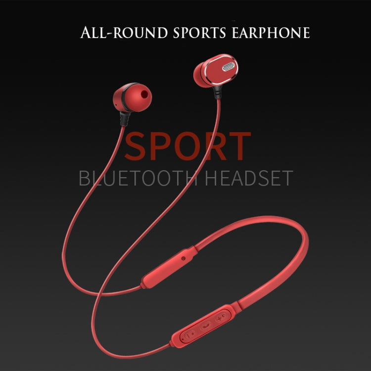 DM-22 Magnetic Bluetooth Earphone DM-22 Neckband Sport headset with Mic Wireless Handsfree Earphoness(White) by bashfashion