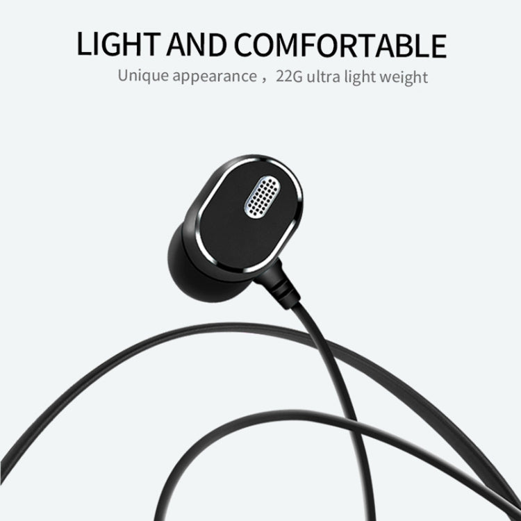 DM-22 Magnetic Bluetooth Earphone DM-22 Neckband Sport headset with Mic Wireless Handsfree Earphoness(White) by bashfashion