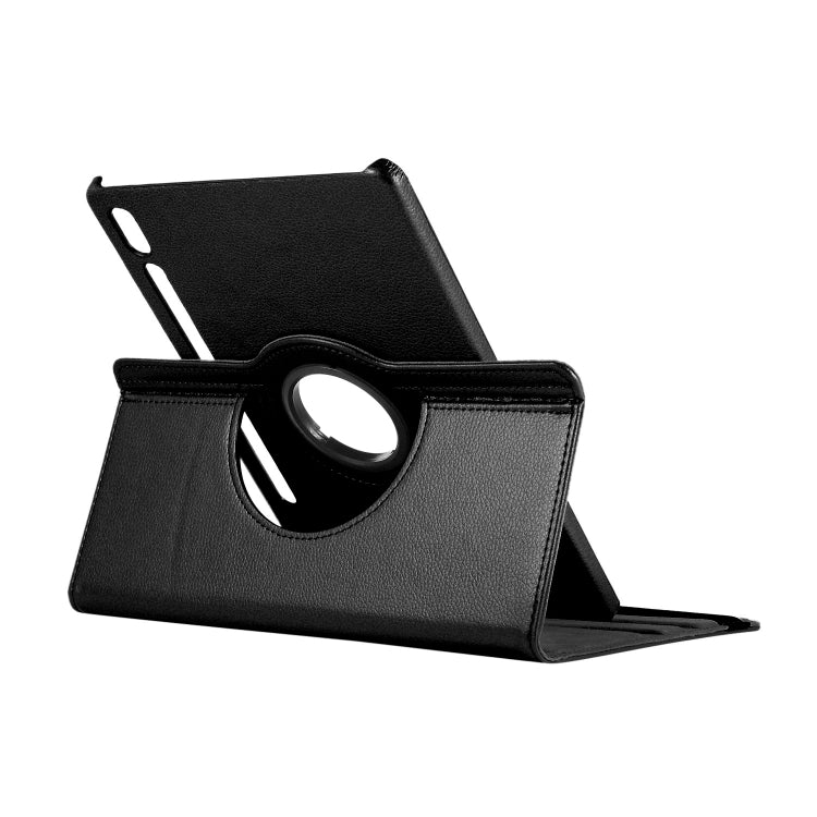 ENKAY 360 Degree Rotation Lichi Texture Leather Case with Holder for Samsung Galaxy Tab S6 10.5 T860 / T865(Black) by ENKAY