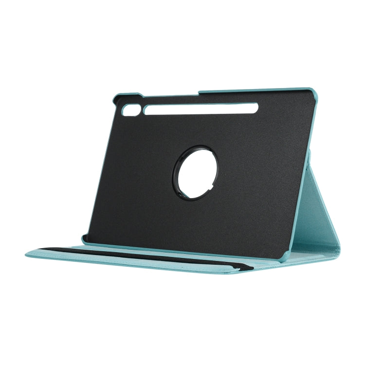 ENKAY 360 Degree Rotation Lichi Texture Leather Case with Holder for Samsung Galaxy Tab S6 10.5 T860 / T865(Light Blue) by ENKAY