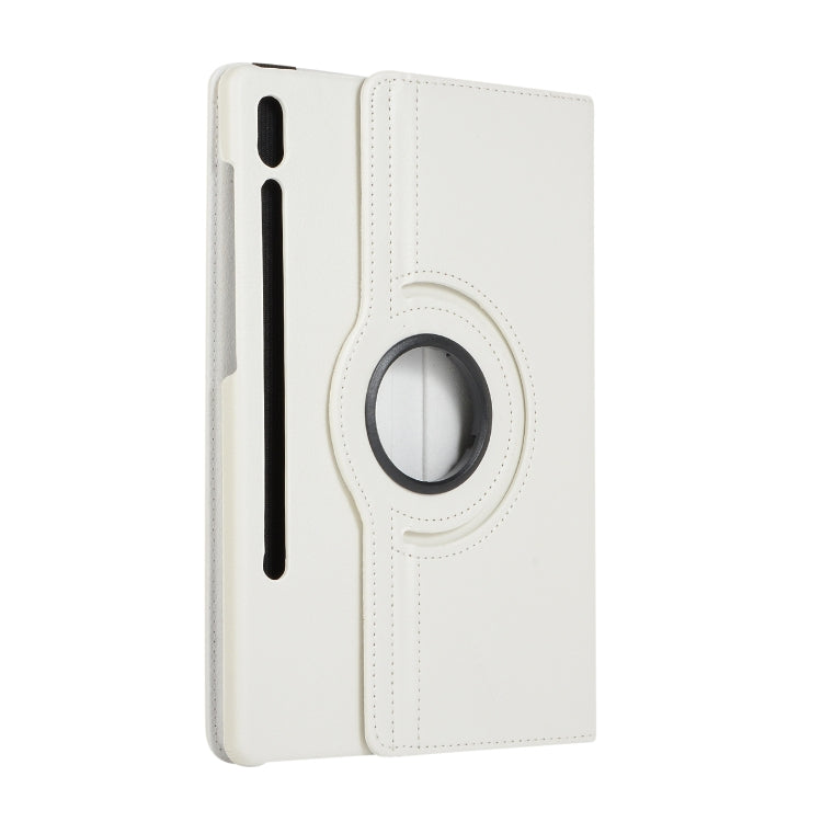 ENKAY 360 Degree Rotation Lichi Texture Leather Case with Holder for Samsung Galaxy Tab S6 10.5 T860 / T865(White) by ENKAY