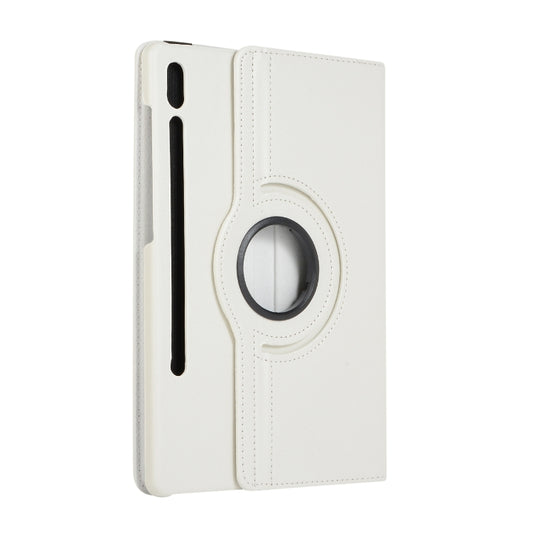 ENKAY 360 Degree Rotation Lichi Texture Leather Case with Holder for Samsung Galaxy Tab S6 10.5 T860 / T865(White) by ENKAY