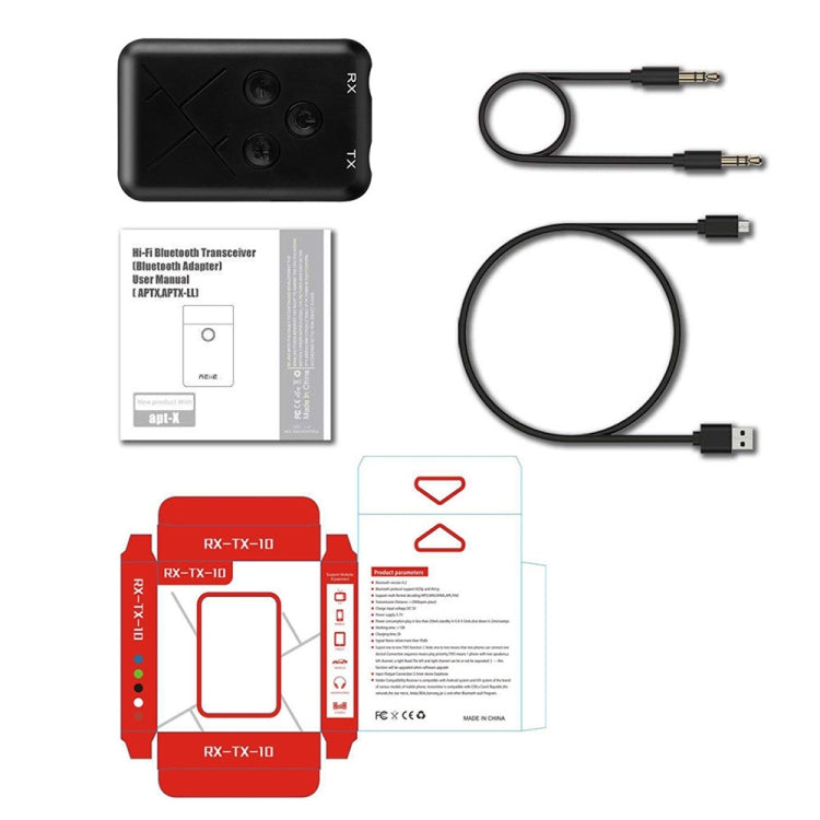 JDEX-TX10 Wireless 2-in-1 3.5mm Bluetooth 4.2 Audio Receiver And Transmitter Adapter by bashfashion