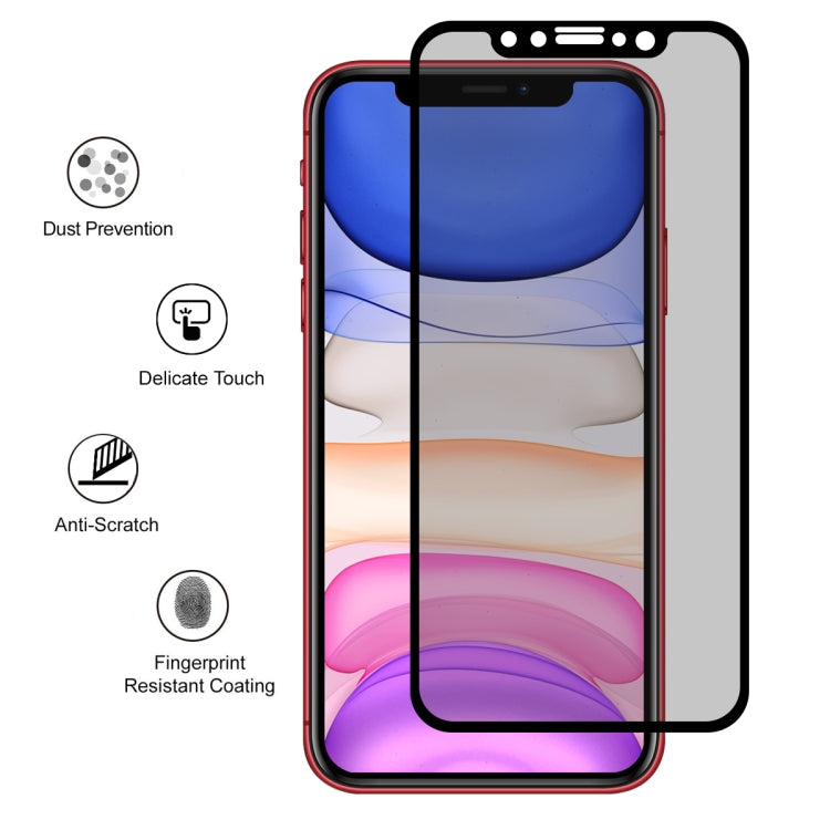 For iPhone 11 / XR / XR ENKAY Hat-Prince 0.26mm 9H 2.5D Privacy Anti-glare Full Screen Tempered Glass Film by ENKAY