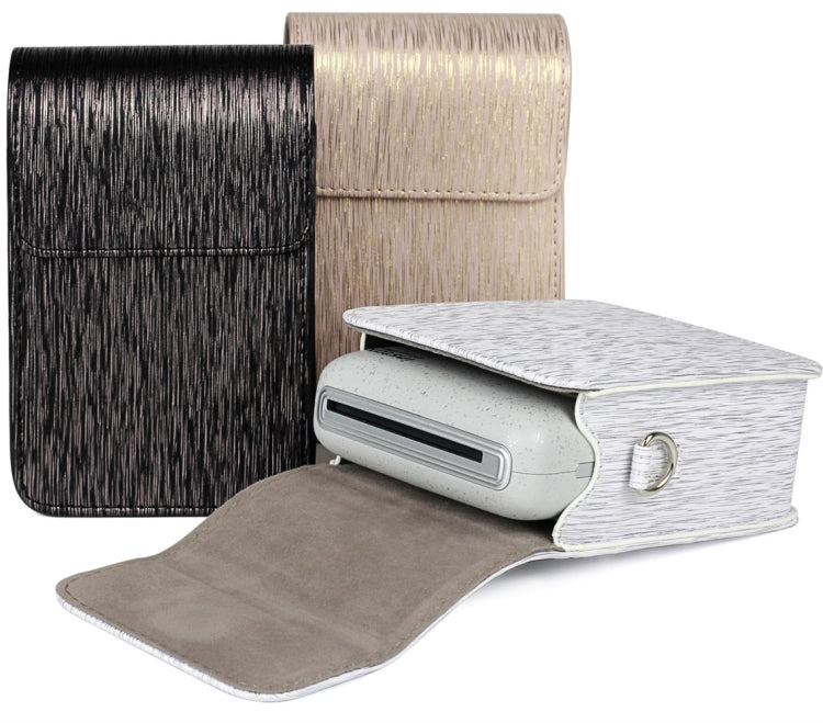 Richwell Brushed Camera Case PU Leather Case for Fujifilm Instax Mini Liplay Instant Camera(White) by Richwell