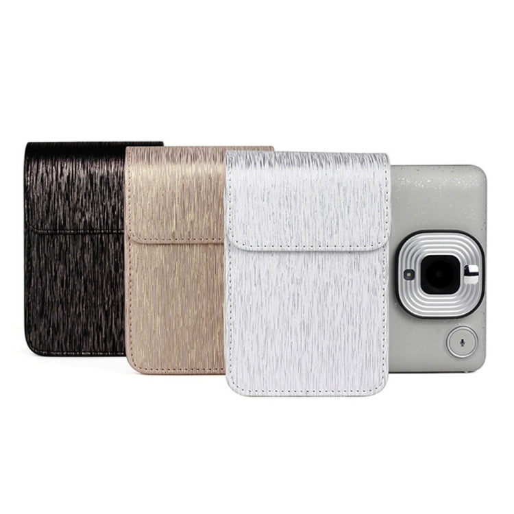 Richwell Brushed Camera Case PU Leather Case for Fujifilm Instax Mini Liplay Instant Camera(White) by Richwell