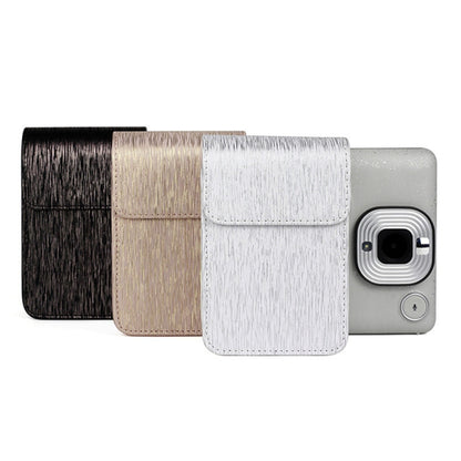 Richwell Brushed Camera Case PU Leather Case for Fujifilm Instax Mini Liplay Instant Camera(White) by Richwell