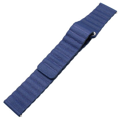 For Samsung Gear S2 / Active2 20mm Magnetic Buckle Leather Watch Band(blue) by bashfashion