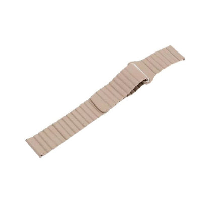 For Samsung Gear S2 / Active2 20mm Magnetic Buckle Leather Watch Band(Light brown) by bashfashion