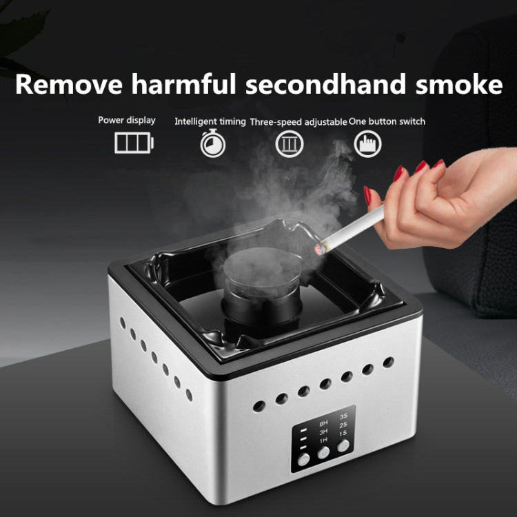 Ashtray Air Purifier Home Indoor Smoke Removal Small Desktop Anti-Secondhand Smoke Artifact(White) by bashfashion