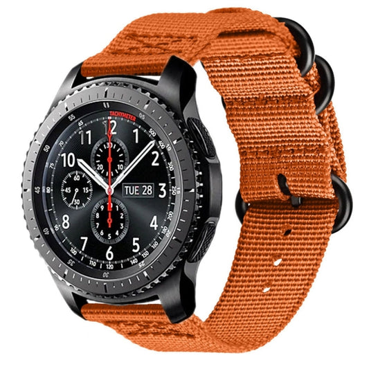 For Samsung Galaxy Watch Active 2 20mm / Gear S3 Nylon Three-ring Watch Band(Orange) by bashfashion