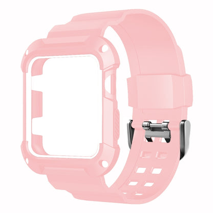 For Apple Watch 3 / 2 / 1 Generation 42mm All-In-One Silicone Strap(Pink + White) by bashfashion
