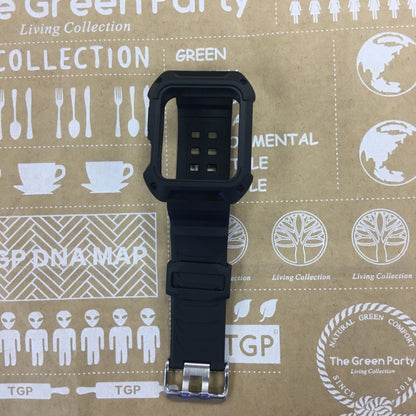 For Apple Watch 3 / 2 / 1 Generation 42mm All-In-One Silicone Strap(Black) by bashfashion