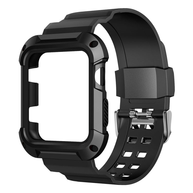For Apple Watch 3 / 2 / 1 Generation 38mm All-In-One Silicone Strap(Black) by bashfashion