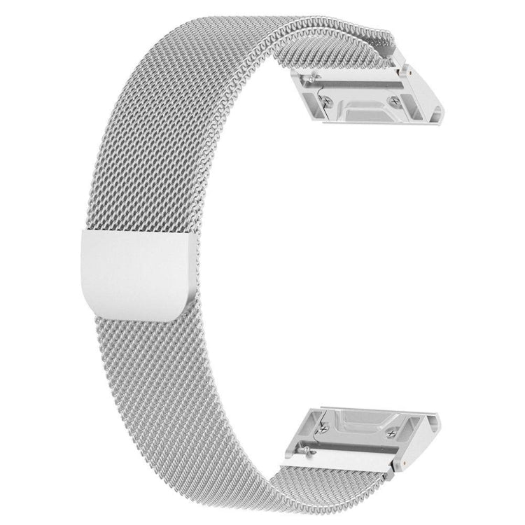 For Garmin Fenix 5S Milan Metal Stainless Steel Metal Watch Band （Silver）, Size:20MM by bashfashion