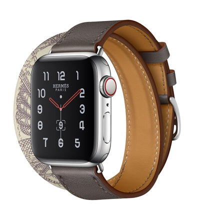 For Apple Watch 3 / 2 / 1 Generation 38mm Universal Silk Screen Printing Double-loop Watch Band(Gray) by bashfashion
