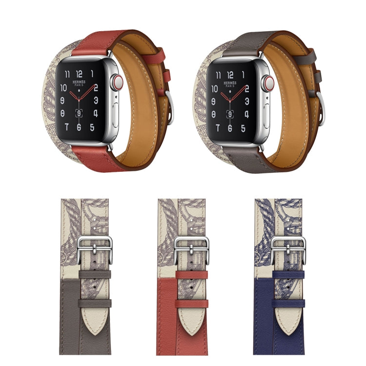 For Apple Watch 3 / 2 / 1 Generation 42mm Universal Silk Screen Printing Double-loop Watch Band(Blue) by bashfashion