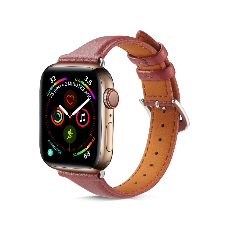 For Apple Watch 3 / 2 / 1 Generations 42mm Universal Thin Leather Watch Band(Crazy Horse Brown) by bashfashion