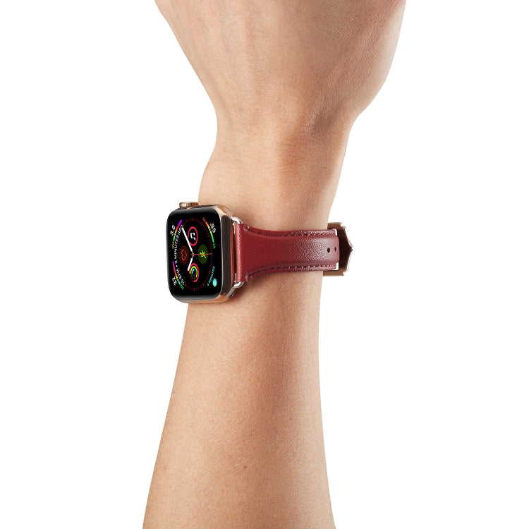 For Apple Watch 3 / 2 / 1 Generations 42mm Universal Thin Leather Watch Band(Crazy Horse Brown) by bashfashion