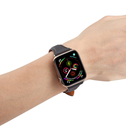 For Apple Watch 3 / 2 / 1 Generations 42mm Universal Thin Leather Watch Band(Black) by bashfashion