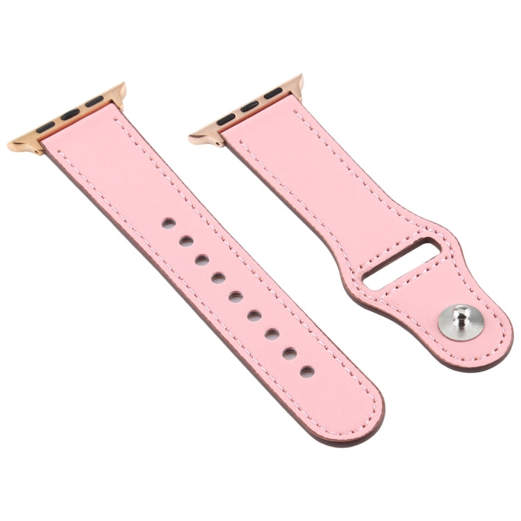 For Apple Watch 3 / 2 / 1 Generation 42mm Universal Buckle Leather Strap(Pink) by bashfashion