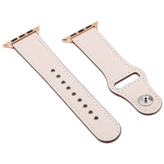 For Apple Watch 3 / 2 / 1 Generation 42mm Universal Buckle Leather Strap(Ivory white) by bashfashion