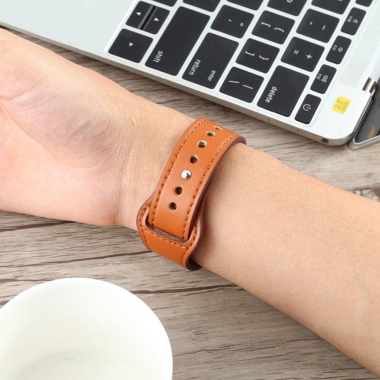 For Apple Watch 3 / 2 / 1 Generation 42mm Universal Buckle Leather Strap(Crazy Horse Dark Brown) by bashfashion