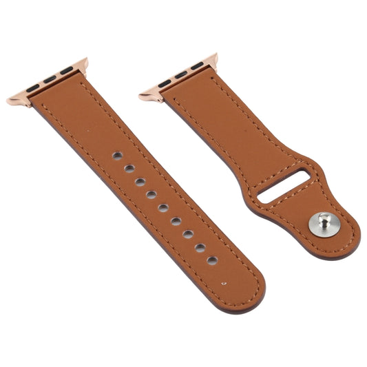 For Apple Watch 3 / 2 / 1 Generation 38mm Universal Buckle Leather Strap(Brown) by bashfashion