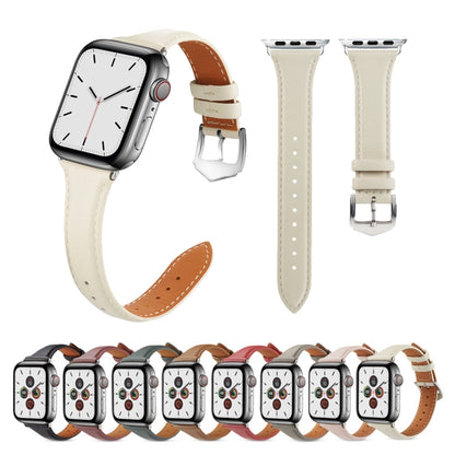 For Apple Watch 3 / 2 / 1 Generations 38mm Universal Thin Leather Strap(Brown) by bashfashion