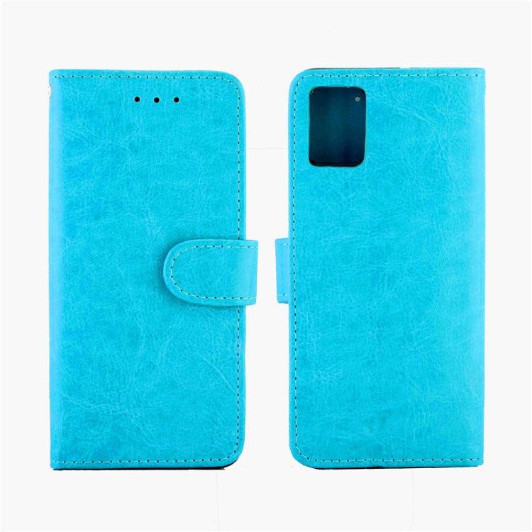 For Galaxy A51 Crazy Horse Texture Leather Horizontal Flip Protective Case with Holder & Card Slots & Wallet & Photo Frame(Baby Blue) by bashfashion
