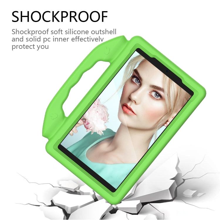 For Samsung Galaxy Tab A 8.0 2017 Thumb Bracket EVA Shockproof Tablet Case(Green) by bashfashion