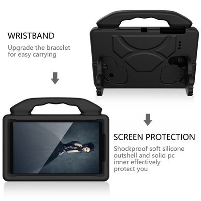 For Samsung Galaxy Tab A 8.0 T387 Thumb Bracket EVA Shockproof Tablet Case(Black) by bashfashion