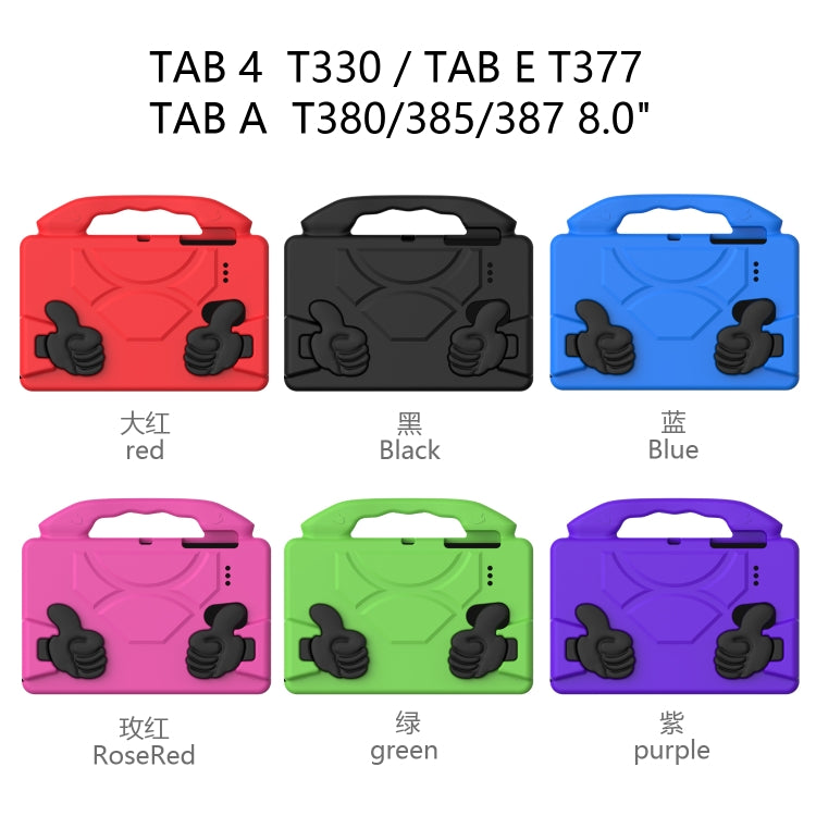 For Samsung Galaxy Tab A 8.0 T387 Thumb Bracket EVA Shockproof Tablet Case(Black) by bashfashion