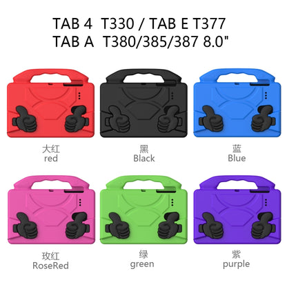 For Samsung Galaxy Tab A 8.0 T387 Thumb Bracket EVA Shockproof Tablet Case(Black) by bashfashion
