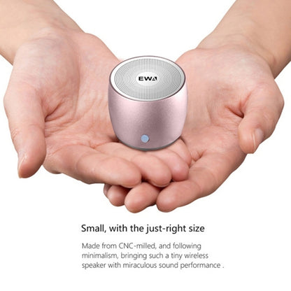 EWA A103 Portable Bluetooth Speaker Wireless Heavy Bass Bomm Box Subwoofer Phone Call Surround Sound Bluetooth Shower Speaker(Rose Gold) by EWA