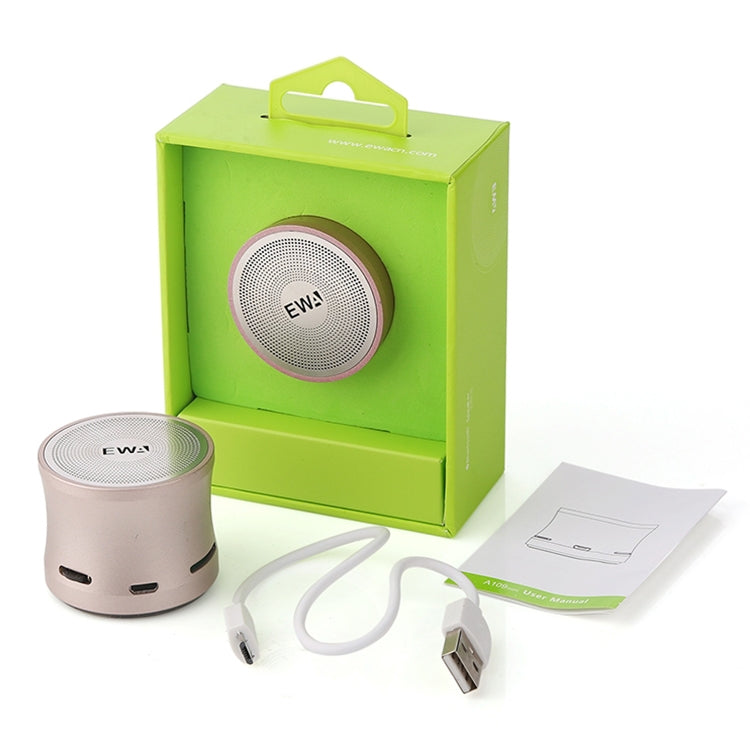 EWA A109M Portable Bluetooth Speaker Wireless Heavy Bass Bomm Box Subwoofer Phone Call Surround Sound Bluetooth Shower Speaker(Black) by EWA