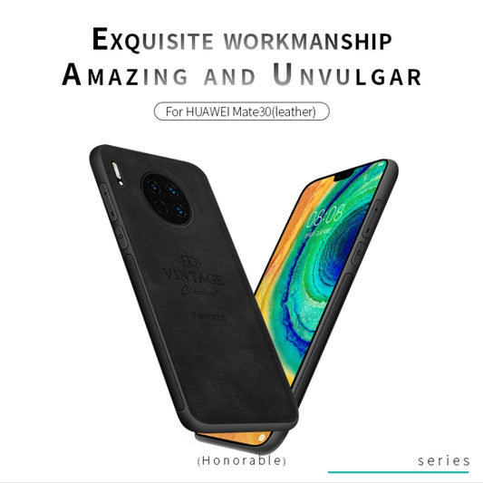 For Huawei Mate 30 5G (Leather) PINWUYO Zun Series PC + TPU + Skin Waterproof Anti-fall All-inclusive Protective Case(Brown) by PINWUYO