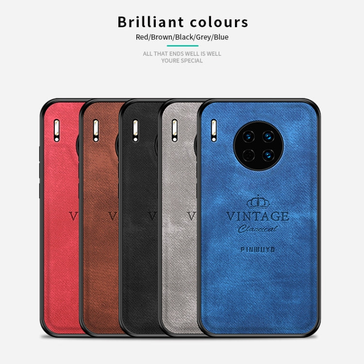 For Huawei Mate 30 5G (Leather) PINWUYO Zun Series PC + TPU + Skin Waterproof Anti-fall All-inclusive Protective Case(Brown) by PINWUYO