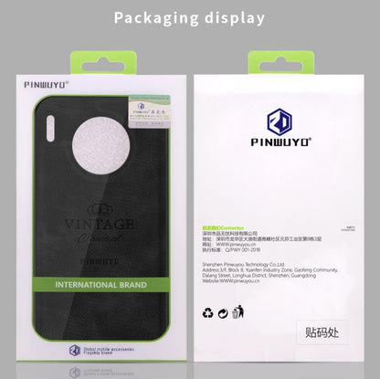 For Huawei Mate 30 5G (Leather) PINWUYO Zun Series PC + TPU + Skin Waterproof Anti-fall All-inclusive Protective Case(Brown) by PINWUYO