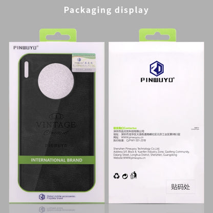 For Huawei Mate 30 Pro 5G (Leather) PINWUYO Zun Series PC + TPU + Skin Waterproof Anti-fall All-inclusive Protective Case(Brown) by PINWUYO