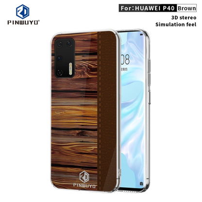 For Huawei P40 PINWUYO Pindun Series Slim 3D Flashing All-inclusive PC Case(Brown) by PINWUYO