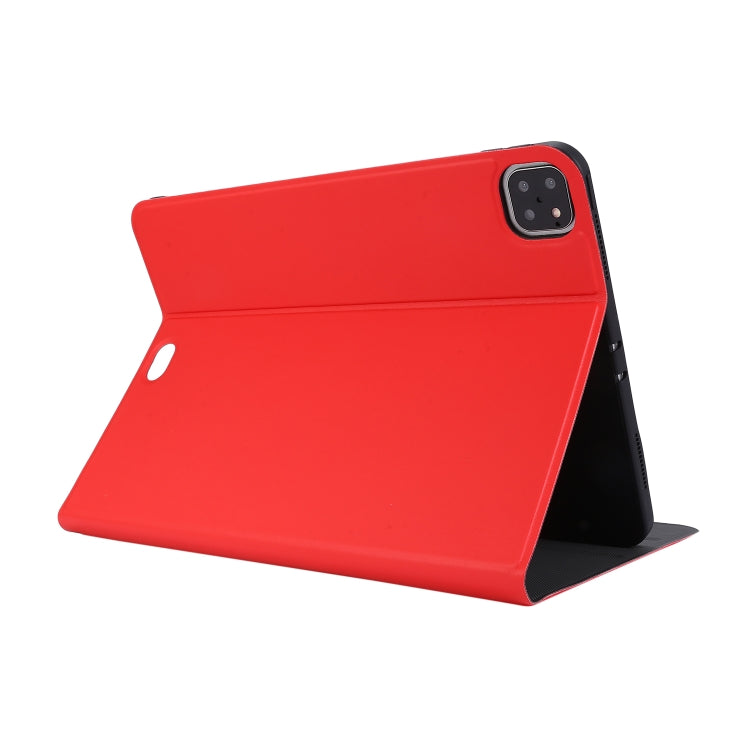 For iPad Pro 11 inch (2020) Voltage Plain Weave Stretch Leather + TPU Bracket Protective Holster With Sleep Function(Red) by bashfashion
